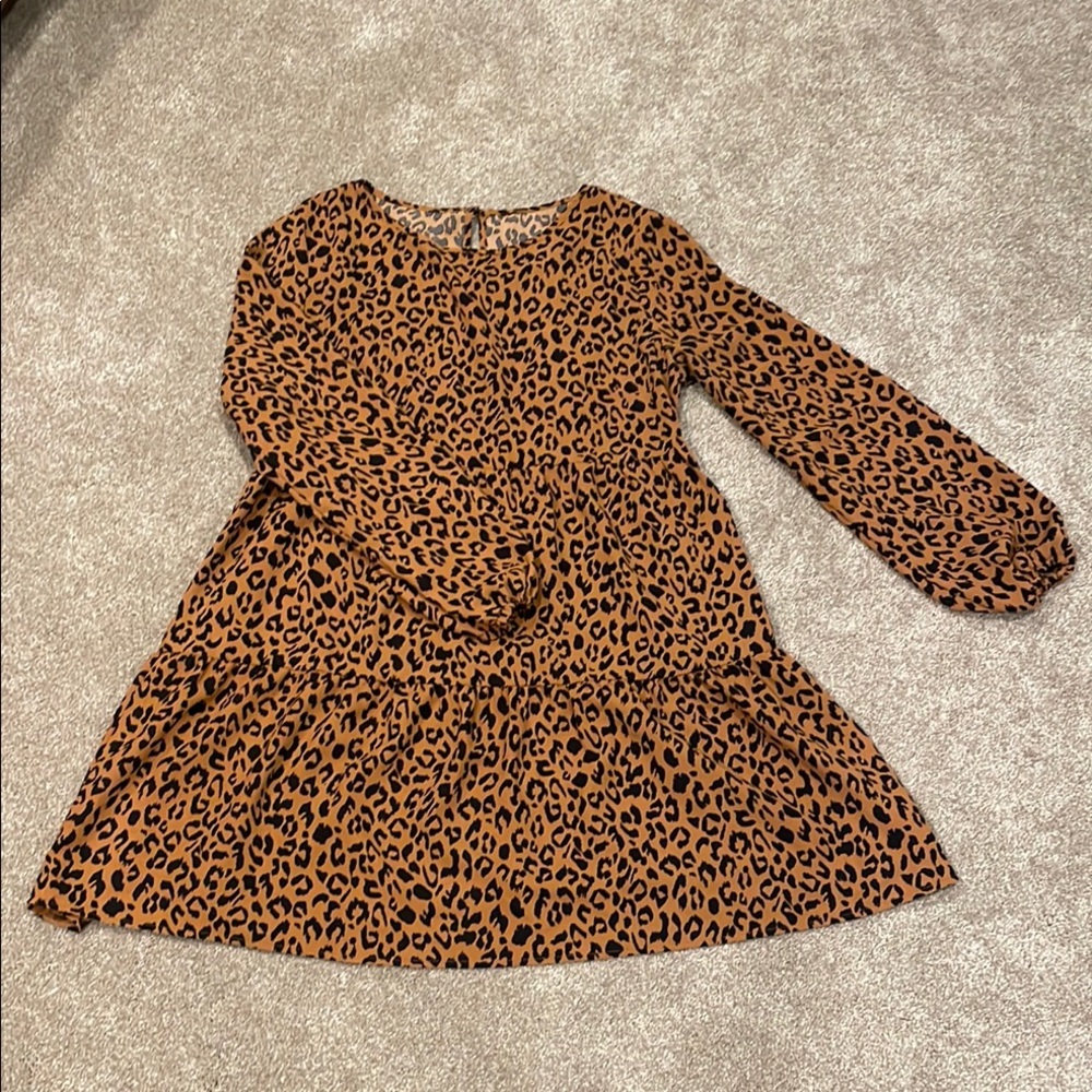 SHEIN Casual Brown and Black Bishop Sleeve Sundress